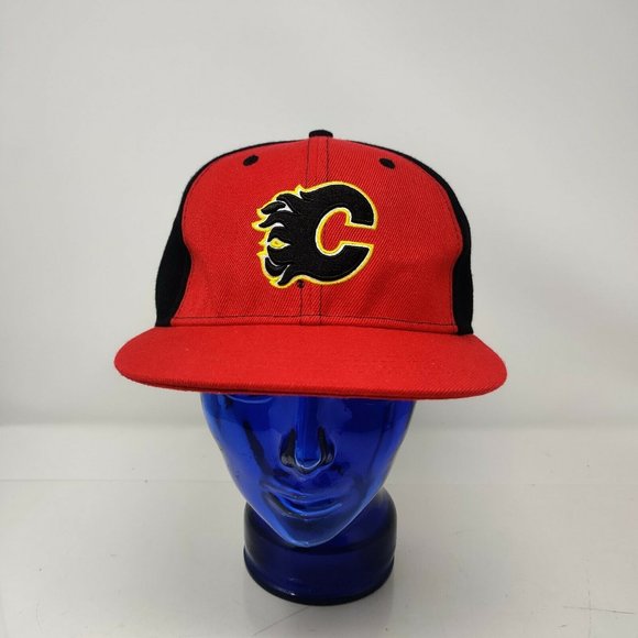 NHL Calgary Flames Budweiser Red Black Hat Cap Baseball Snapback Hockey - Picture 2 of 8